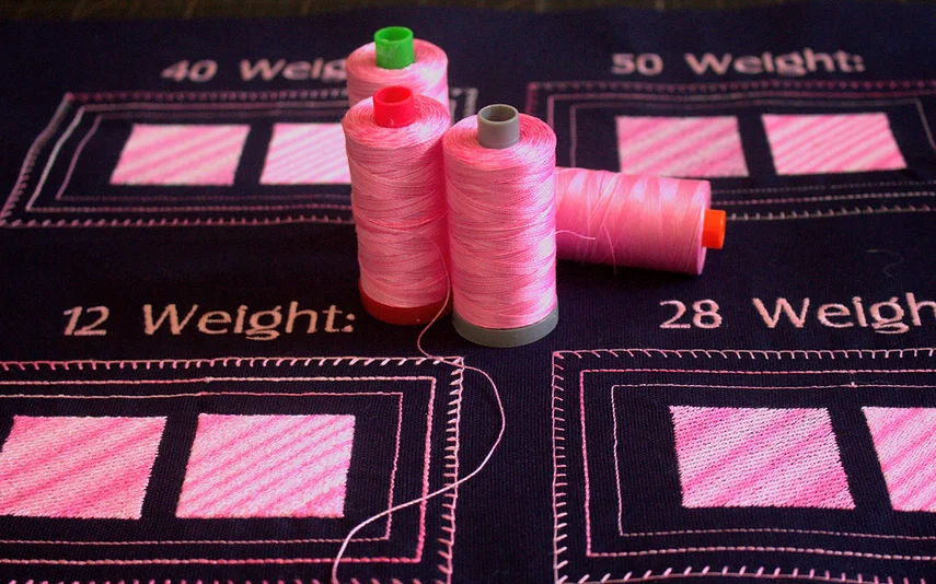 How To Machine Embroider Aurifil Thread Samples - Tough Kitten Crafts