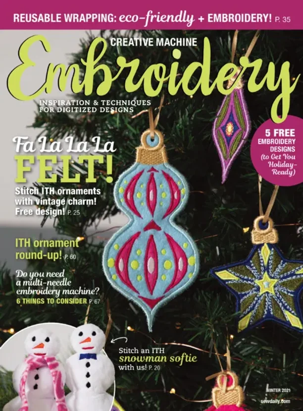 Machine Embroidered Christmas Stocking Part Four: How to Embroider Minky and Velvet 2 image 15