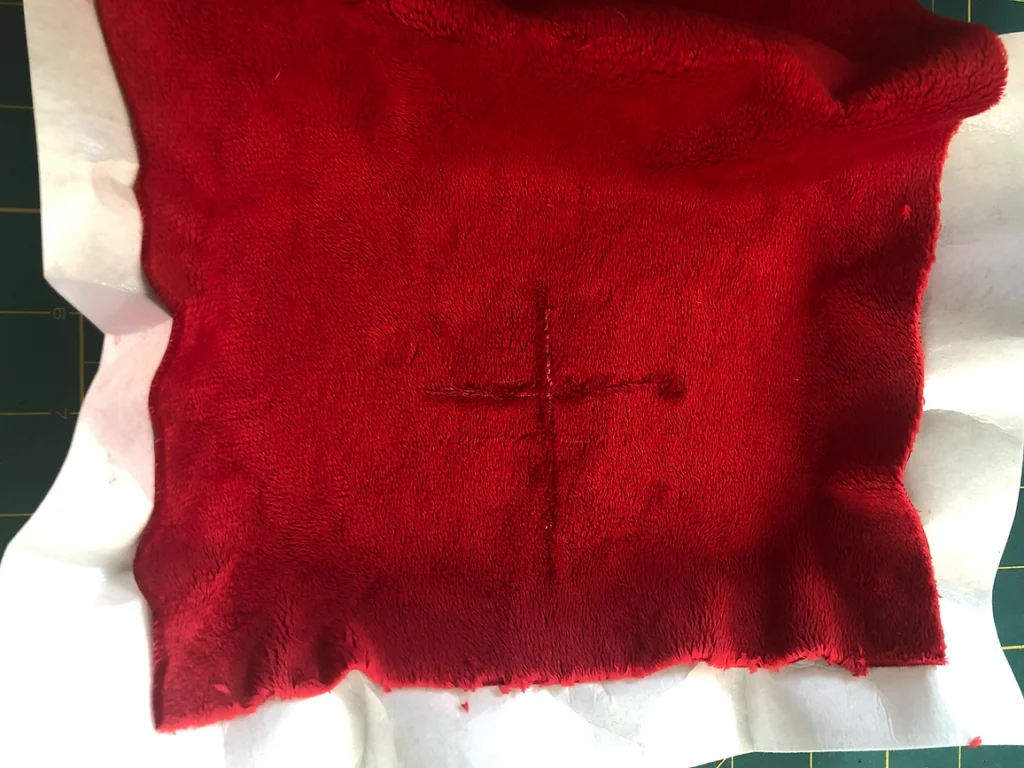 Machine Embroidered Christmas Stocking Part Four: How to Embroider Minky and Velvet 7 image 20