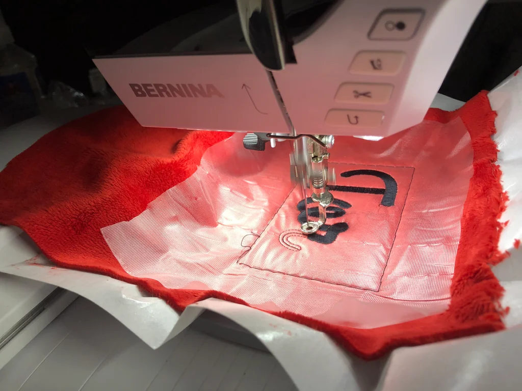 Machine Embroidered Christmas Stocking Part Four: How to Embroider Minky and Velvet 11 image 24