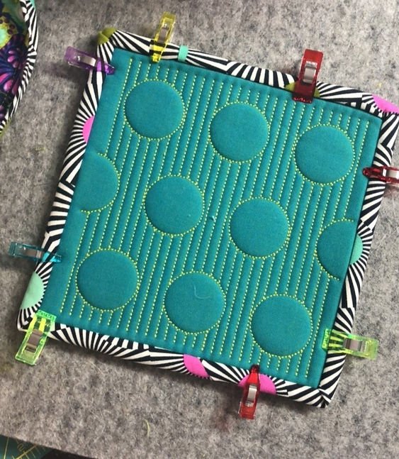 Fast and Simple Embroidery Machine Quilted Pot Holders 12 image 38
