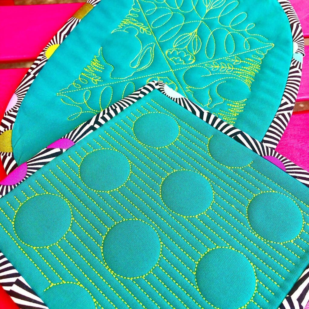 Fast and Simple Embroidery Machine Quilted Pot Holders 1 image 47